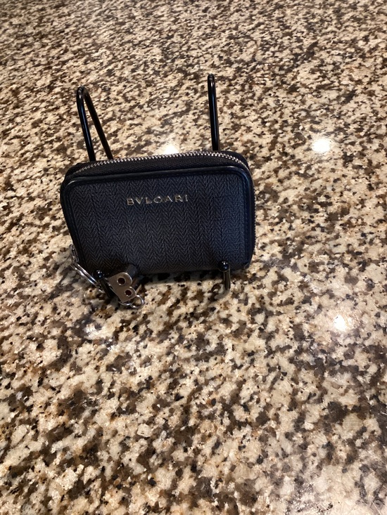 BVLGARI Other - Bulgari Black Textured Zip Audio Case
